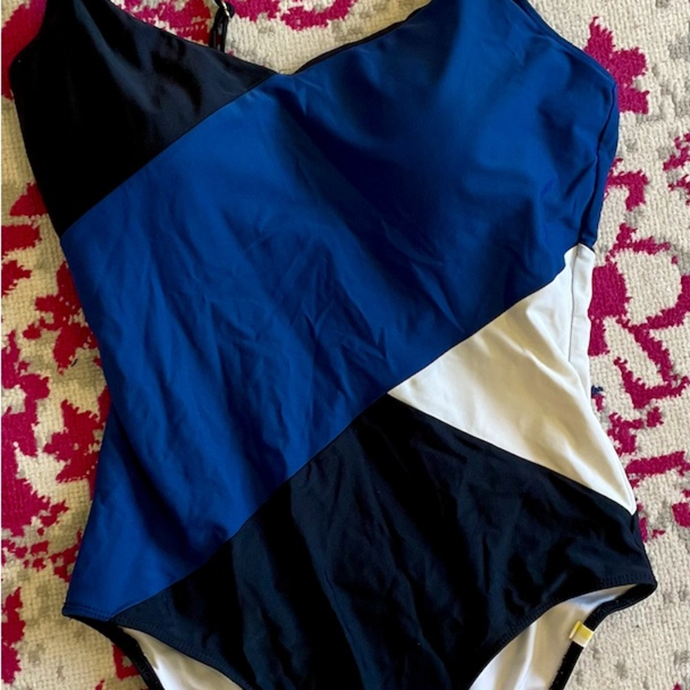 Summersalt The Marina Size 10 Blue and Black One-Piece Swimsuit